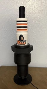 Spark Plug LED Lamp TN Vols With Smoky With Dimmer Switch Great Gift Black Base - Picture 1 of 5