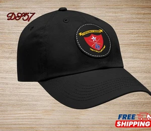 USMC 1st Battalion 5th Marine Regiment Logo Dad Hat Leather Patch Black/Grey - Bild 1 von 18