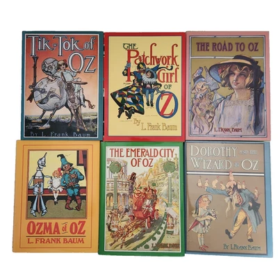 Wizard of Oz 6 Books of Wonder Lot Tik-Tok Patchwork Girl Road Ozma Emerald City Foto 1 de 4