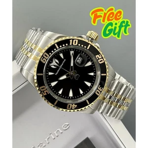 TechnoMarine Manta Sea Schweizer schwarzes Zifferblatt bicolor Jubiläumsarmbanduhr 42 mm für Herren - Bild 1 von 14