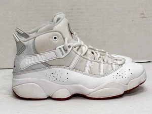 Nike Air Jordan 6 Rings PS Kids 2Y 323432-116 White Mystic Hibiscus Shoes - Picture 1 of 10