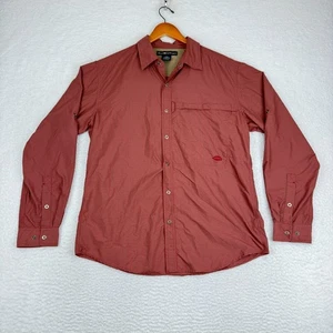 ExOfficio Hemd Herren Medium rot kariert belüftet Knopf Langarm Gorpcore Angeln - Bild 1 von 8