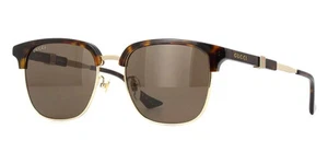Auténticas gafas de sol Gucci GG1499SK 002 Habana/doradas borde completo marrón 55 mm - Imagen 1 de 4