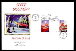 SPACE DISCOVERY PRESS SHEET FIRST DAY COVER - VERTICAL GUTTER PAIR - Picture 1 of 2