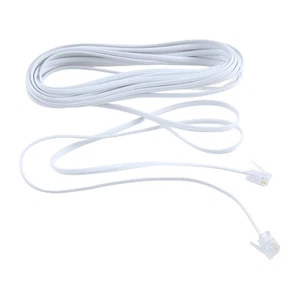 2X(6P2C RJ11 Male to Male Plug Telephone Line Cable Wire 5M J5J2)6368 - Afbeelding 1 van 2