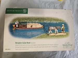Dept 56 Abington Kanalboot 2-teiliges Set Dickens Village mit Box AU - Bild 1 von 5