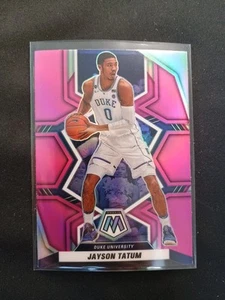 2022 Panini Chronicles Mosaic Draft Picks Jayson Tatum #23 Pink Duke University - Bild 1 von 2