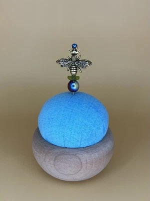 Handmade Counting Pin •Queen Bee• Cross Stitch Accessory - Image 1 of 4