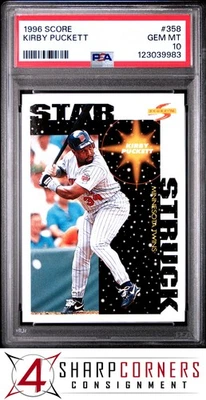 1996 SCORE #358 KIRBY PUCKETT TWINS HOF PSA 10 - Image 1 of 3