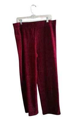 PANTALONES KAREN SCOTT SPORT GRANDES DE PUNTO ELÁSTICO DE TERCIOPELO CINTURA ELÁSTICA NUEVOS Foto 1 de 3