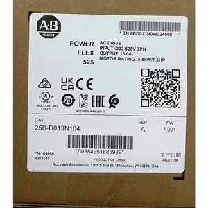 2022 Allen-Bradley PowerFlex 525 AB 25B-D013N104 AC Drive US Free Tax - Bild 1 von 4