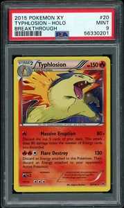 2015 Pokemon XY Breakthrough Typhlosion Holo #20 PSA 9 MINT - Picture 1 of 2