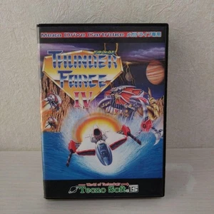 Sega Mega Drive Thunder Force IV 4 MD W/ Box Manual Japan 1992 T-18063 Tested - Picture 1 of 1
