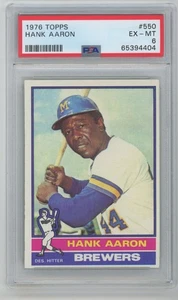 1976 Topps 550 Hank Aaron PSA 6 665705  - Picture 1 of 2