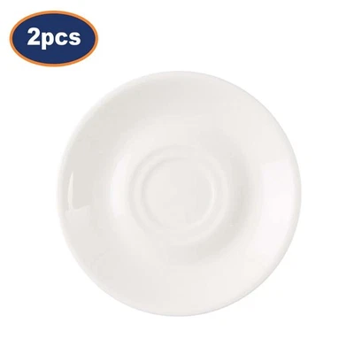 Porcelain Saucer 2pc Set Arcoroc Daring White Saucer For Tea Coffee Cup 15.5cm