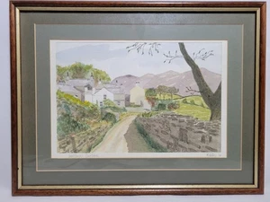 Lake District Watercolour Painting Troutbeck Framed Vintage Signed M Kestell  - Picture 1 of 18