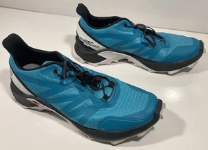 Salomon Supercross Sz 7.5 Women's Trail Running Shoes V0 Bluebird/Black/White - Picture 1 of 8