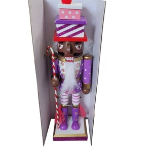 Nussknacker Ballett Geschenke lila rosa schwarz Weihnachtsdekoration 10" groß Urlaub - Bild 1 von 6