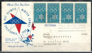 1 Foreign FDC USA 773 Winter Olympics Squaw Valley Rings # 1357 - Picture 1 of 1