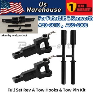 Full Set Rev A Tow Hooks Tow Pin Kit #A65-6008 For Peterbilt & Kenworth A20-6013 - Picture 1 of 15