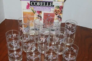 12 bicchieri Corelle Coordinates rosa trio (6) 6" e (6) 4" - Foto 1 di 4