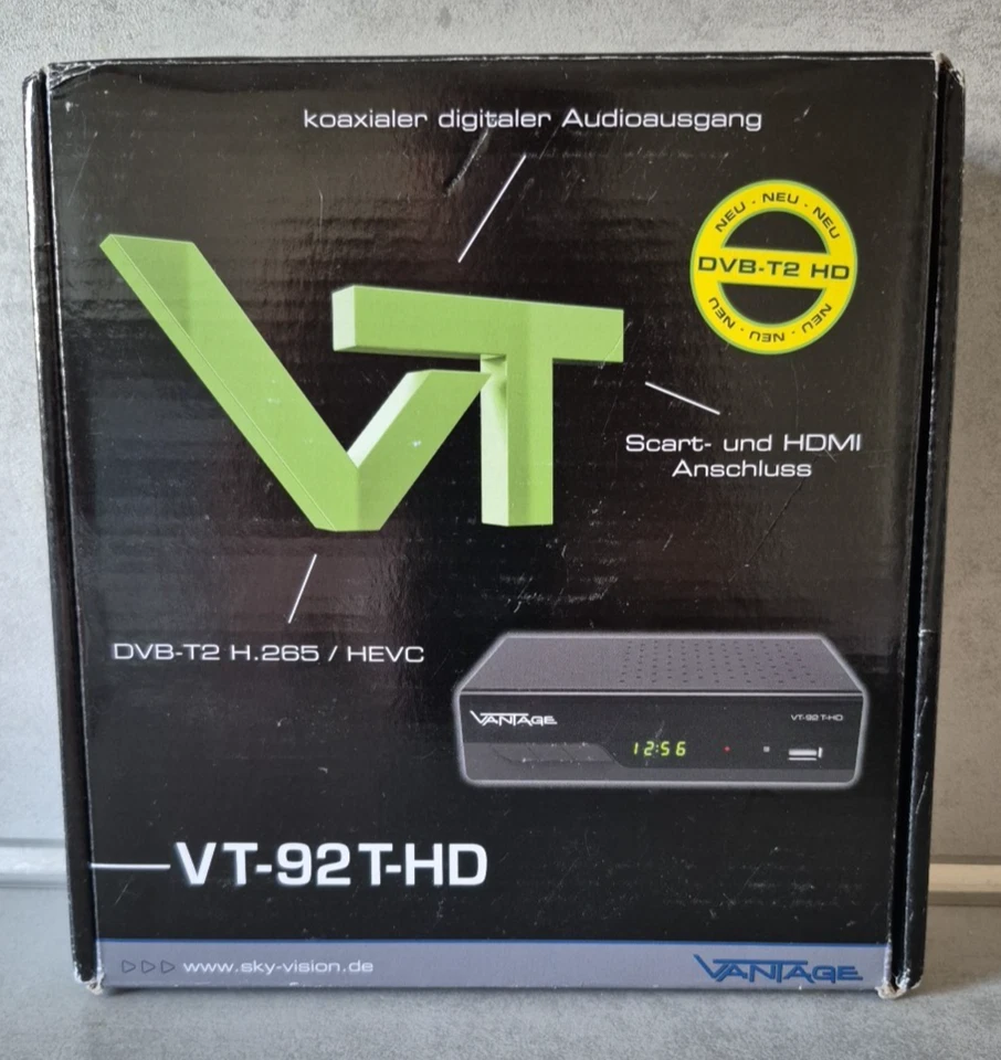 Vantage Vt-92 T-hd Dvb-t2 Receiver schwarz