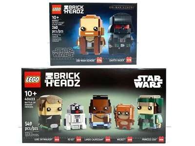 LEGO STAR WARS BRICKHEADZ 40623 BATTLE ENDOR HEROES 40547 OBIWAN KEN DARTH VADER - Image 1 of 4