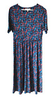 SEASALT * NEW TAGS * SIZE 14 BLUE &amp; RED FLORAL ALARIA JERSEY DRESS RRP &#163;69.95