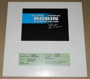 ADVENTURES OF BATMAN AND ROBIN ACTION FIGURE TOY PACKAGING ART SIGNED BRUCE TIMM - Picture 1 of 2