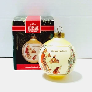 Hallmark Norman Rockwell Art Santa and His Helpers Keepsake Ornament 1991 - Picture 1 of 12