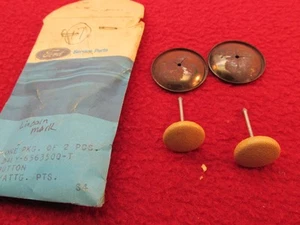 NOS 74 LINCOLN MARK 75 76 77 LIGHT BLUE SEAT BUTTONS 2 INTERIOR D4LY-6563500-T - Picture 1 of 5
