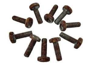 100x M8 x 25mm Thread Rusty Pan Head Phillips Machine Screws Steel DIN7985 8mm - Foto 1 di 1