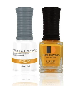 LeChat Perfect Match UV Gel + Nail Polish - PMS201 Blazin' Sun - Picture 1 of 3