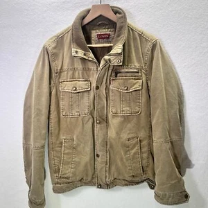 Abrigo Chaqueta Aislante Levi’s Marrón Caqui Para Hombre S Invierno Otoño Informal Cálido Moda - Imagen 1 de 9