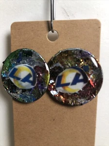 Los Angeles Rams Earrings, Studs,Post, Unisex,very Lightweight, - Picture 1 of 4