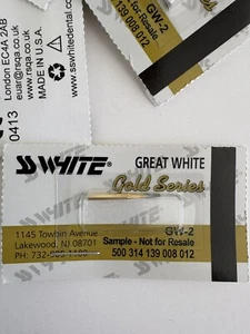 SS White Great White Gold GW-2 gerader Spaltkarbidfräser Made in USA STCK 10 - Bild 1 von 3