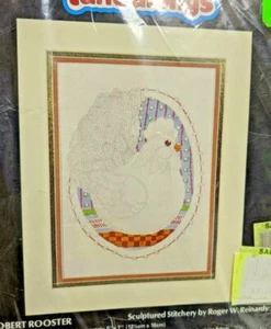 Sculptured Stitchery Monarch Horizons ROBERT ROOSTER 1984 Cross stitch kit - Picture 1 of 3