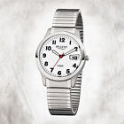 Regent Stahl Herren Uhr F-897 Quarzuhr Armband Silber Urf897