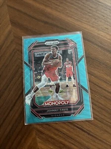 2022 Prizm Monopoly Johnny Davis Teal Wave RC Rookie - #90 - Picture 1 of 2