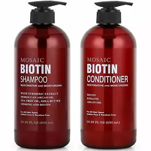 Mosaic Biotin Shampoo and Conditioner Set, 20.2 FL Oz Each - Picture 1 of 3