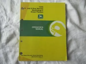 John Deere 7200 maxemerge max-emerge 4 - 6 row drawn planters operator's manual - Picture 1 of 9