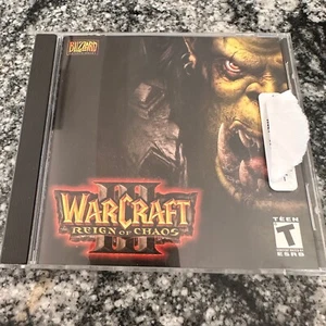 Warcraft III Reign of Chaos PC Game Blizzard RTS Strategy 2002 with Serial # - Picture 1 of 3
