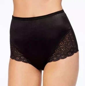 NEW NWT Bali 8054 Shaping Brief Firm Control Panties Lace Leg M Medium Black New - Picture 1 of 7