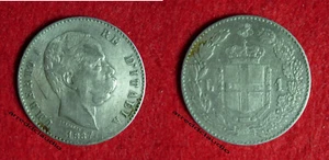 1 LIRA 1887 ARGENTO REGNO UMBERTO I° BB+ - Foto 1 di 3