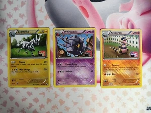 Pokemon Liga Promo Schwarz Weiß Zebstrika Whirlipede Krokorok - Bild 1 von 2