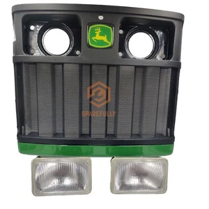 John Deere Genuine Front Grille RE209912 with OEM Lumax Compatible Headlights - Picture 1 of 15