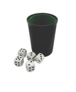 6 x Würfelbecher mit je 5 Würfeln Schocken Pirate Dice Liar Dice - Bild 1 von 2