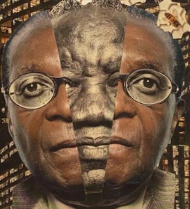 PETERS 1927-2019 NEW YORK CITY ABSTRACT SURREAL PORTRAIT FIGURE COLLAGE - Picture 1 of 12