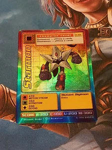 Digimon Trading Card 1999 Starmon St-26S Holo Bandai rara foil - Foto 1 di 4