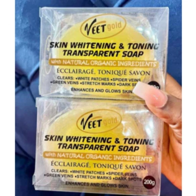 VEETGOLD Veet Gold Skin Whitening And Toning Transparent Soap 200g x 2